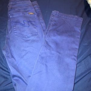 White House Black market blue jeans gently used slim ankle size 7/8